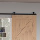 BARN DOOR RAIL 200cm/300cm BLACK D.70 BARN DOOR AND HARDWARE